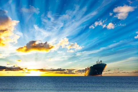Ship on sea Stock Photos
