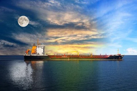 Ship on sea Stock Photos