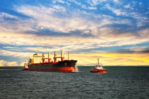 Ship on sea Stock Photos