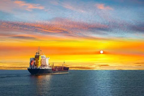 Ship on sea Stock Photos