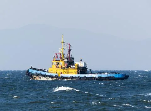 A ship at sea Stock Photos