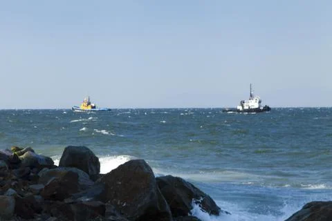 A ship at sea Stock Photos