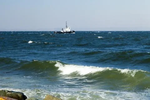 A ship at sea Stock Photos