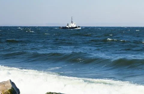 A ship at sea Stock Photos