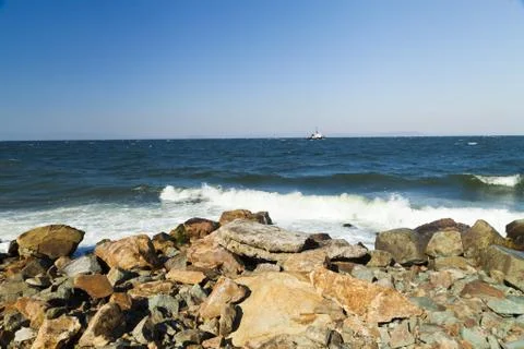 A ship at sea Stock Photos