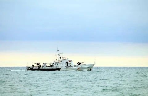 Ship at sea Stock Photos