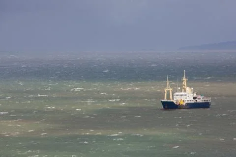 Ship at sea Stock Photos