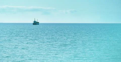 Ship in the sea Stock Photos