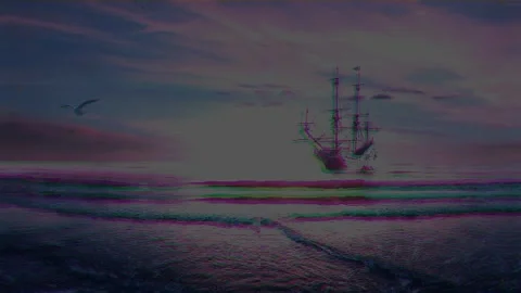 Ship at sea with shaking effect Stock Footage