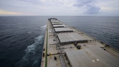 Ship at sea. View from bridge Stock Footage 83266658