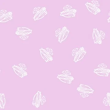 Ship with seabed sonar line vector seamless pattern 스톡 일러스트