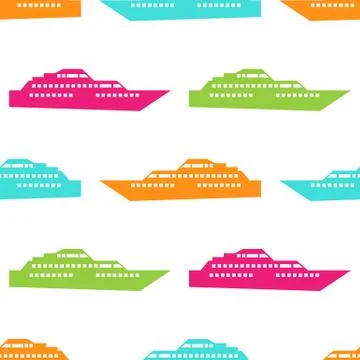 Ship seamless pattern Stock Illustration