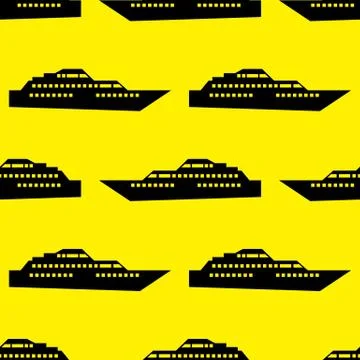 Ship seamless pattern Stock Illustration