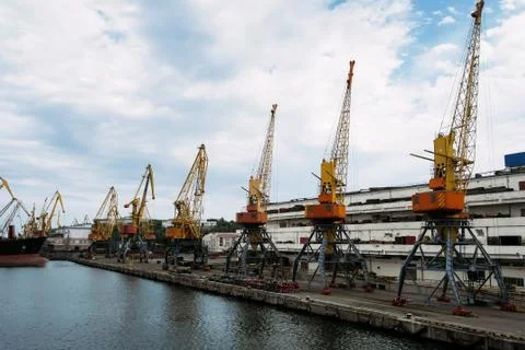 Ship in seaport Stock-Fotos