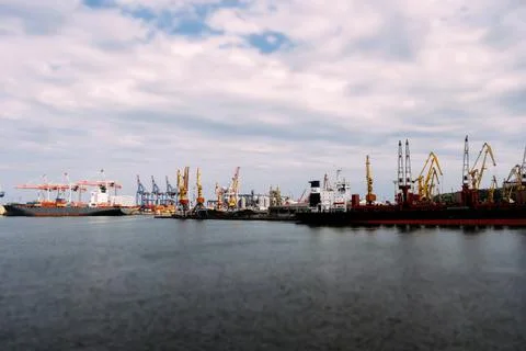 Ship in seaport Foto stock