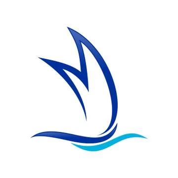 Ship Shape Initial M Lettermark Symbol Design Stock Illustration