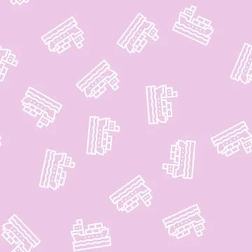 Ship shipping containers line vector seamless pattern Stock Illustration