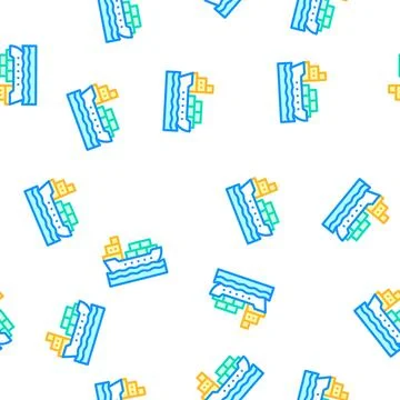 Ship shipping containers vector seamless pattern Stock Illustration