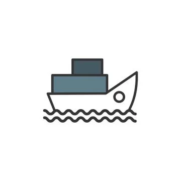 Ship shipping vector design template illustration Stock Illustration