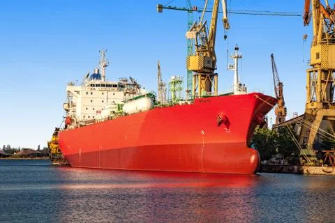 Ship in shipyard Stock Photos