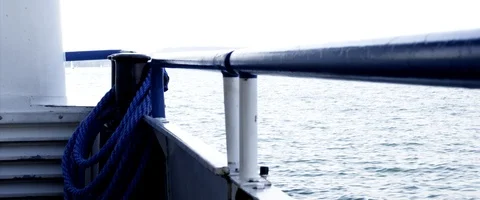 Ship side Handrail View Stock Footage 91733547