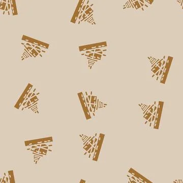 Ship stability marine glyph vector seamless pattern Stockillustratie