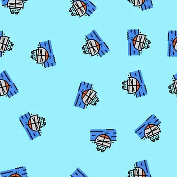 Ship stability marine vector seamless pattern Stockillustratie