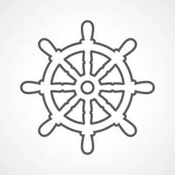 Ship steering wheel icon. Vector illustration Stock Illustration