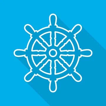 Ship steering wheel icon. Vector illustration Stock Illustration