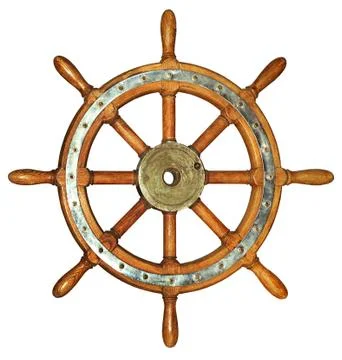 Ship steering wheel Stock Photos