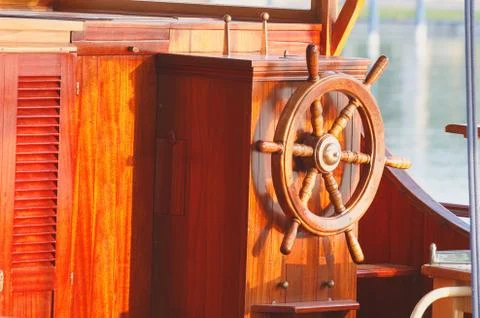 Ship Steering Wheel Stock Photos