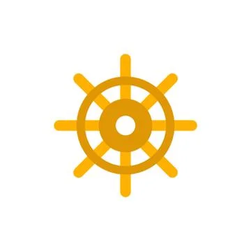 Ship steering wheel web icon Stock Illustration