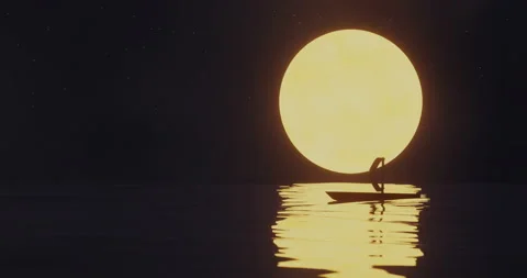 Ship at sunset. Looped animation. Stock Footage 115800977