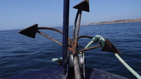 Ship Swing - Anchor with Waves Stock Footage 41425522