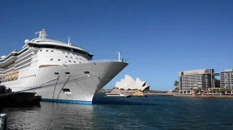 Ship in Sydney Harbour Stock Footage 34662668