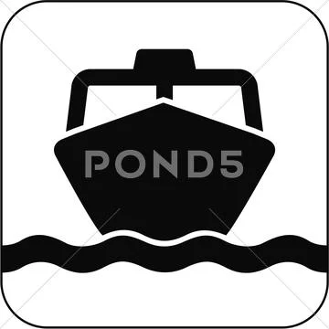 Ship symbol, artwork Stock Illustration