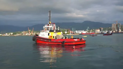 Ship Tamara in the seaport of Batumi Stock Footage 247352050