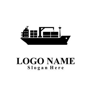 Ship-themed vector logo suitable for marine companies Illustrazione stock