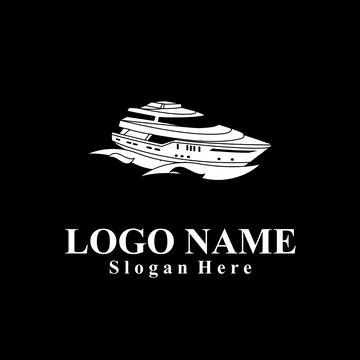 Ship-themed vector logo suitable for marine companies Illustrazione stock