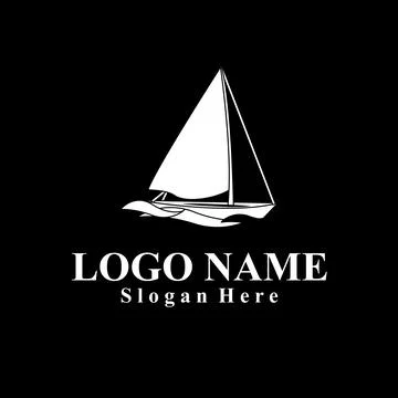 Ship-themed vector logo suitable for marine companies Illustrazione stock