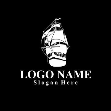 Ship-themed vector logo suitable for marine companies Illustrazione stock