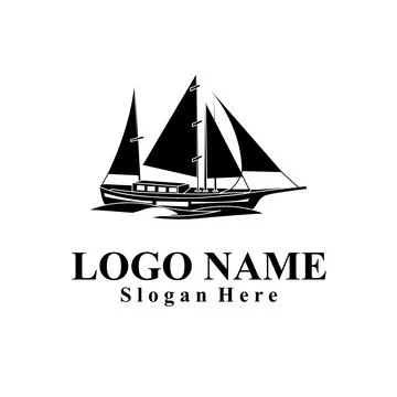 Ship-themed vector logo suitable for marine companies Illustrazione stock
