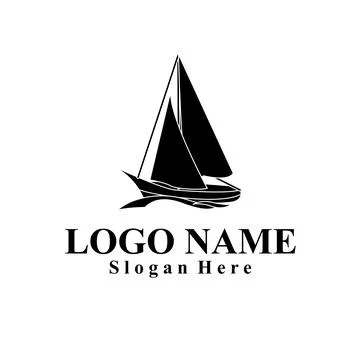 Ship-themed vector logo suitable for marine companies Illustrazione stock