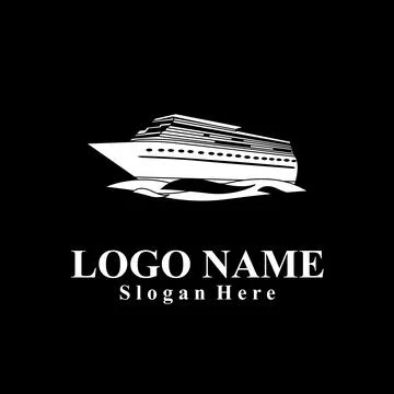 Ship-themed vector logo suitable for marine companies Illustrazione stock