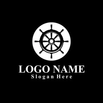 Ship-themed vector logo suitable for marine companies Illustrazione stock