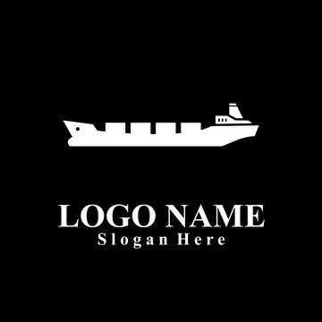 Ship-themed vector logo suitable for marine companies Illustrazione stock