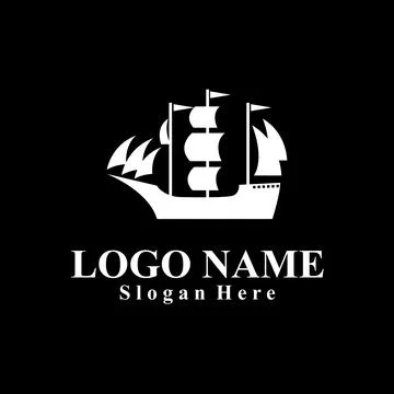 Ship-themed vector logo suitable for marine companies Illustrazione stock