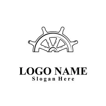 Ship-themed vector logo suitable for marine companies Illustrazione stock