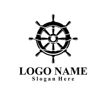 Ship-themed vector logo suitable for marine companies Illustrazione stock