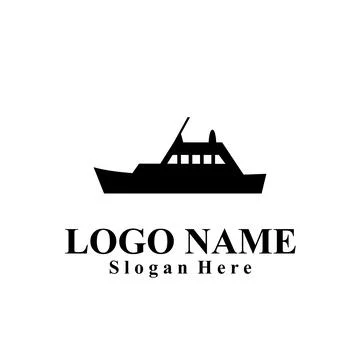 Ship-themed vector logo suitable for marine companies Illustrazione stock